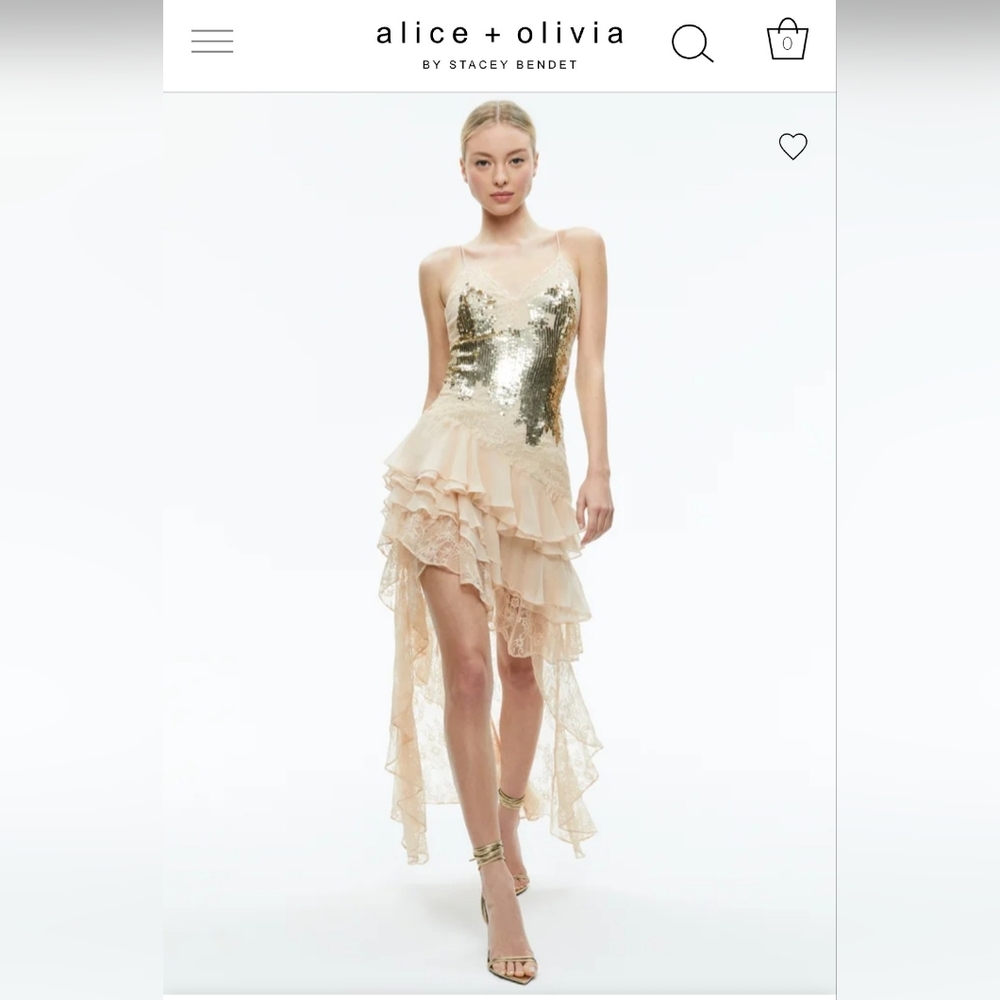 Alice + Olivia, beautiful champagne dress